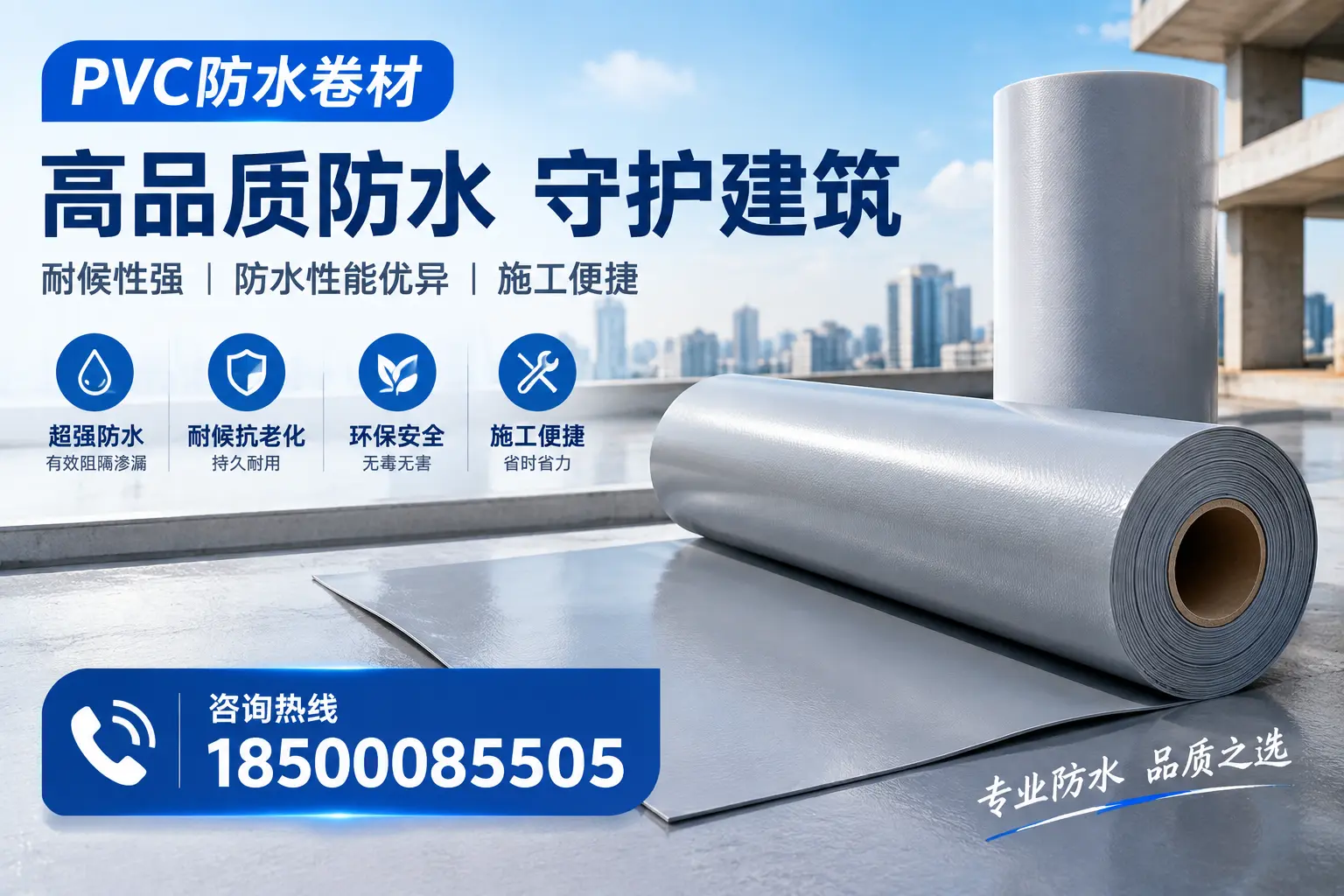 PVC防水卷材的防水效果评测,适合咸阳的科学依据